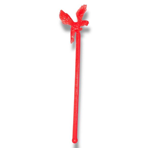 Vintage Corby’s Red Parrot Swizzle Stick Barware Cocktail Stirrer 1960s Promo - Picture 3 of 6